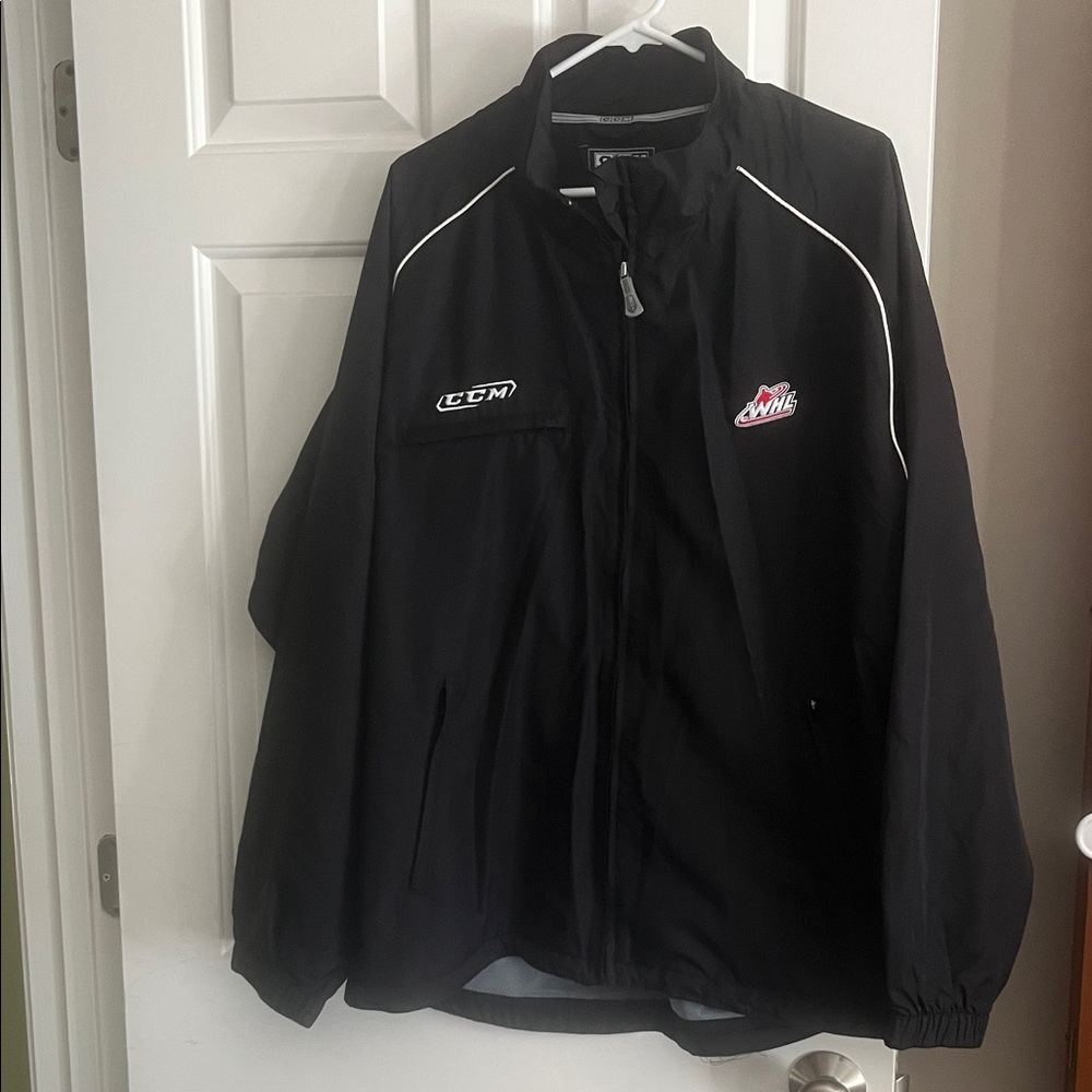 CCM Black and White Men's  WHL Windbreaker